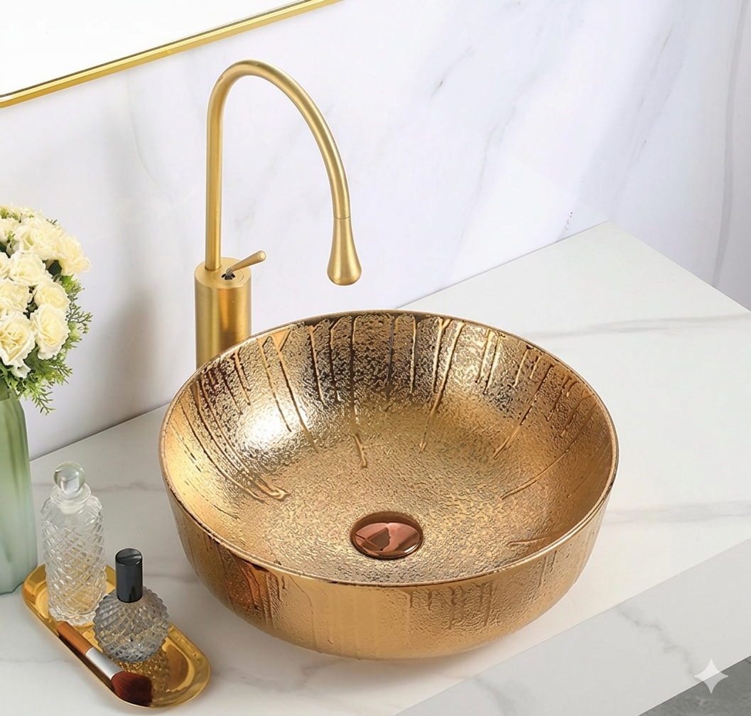 GOLDEN DESIGNED ART BASIN