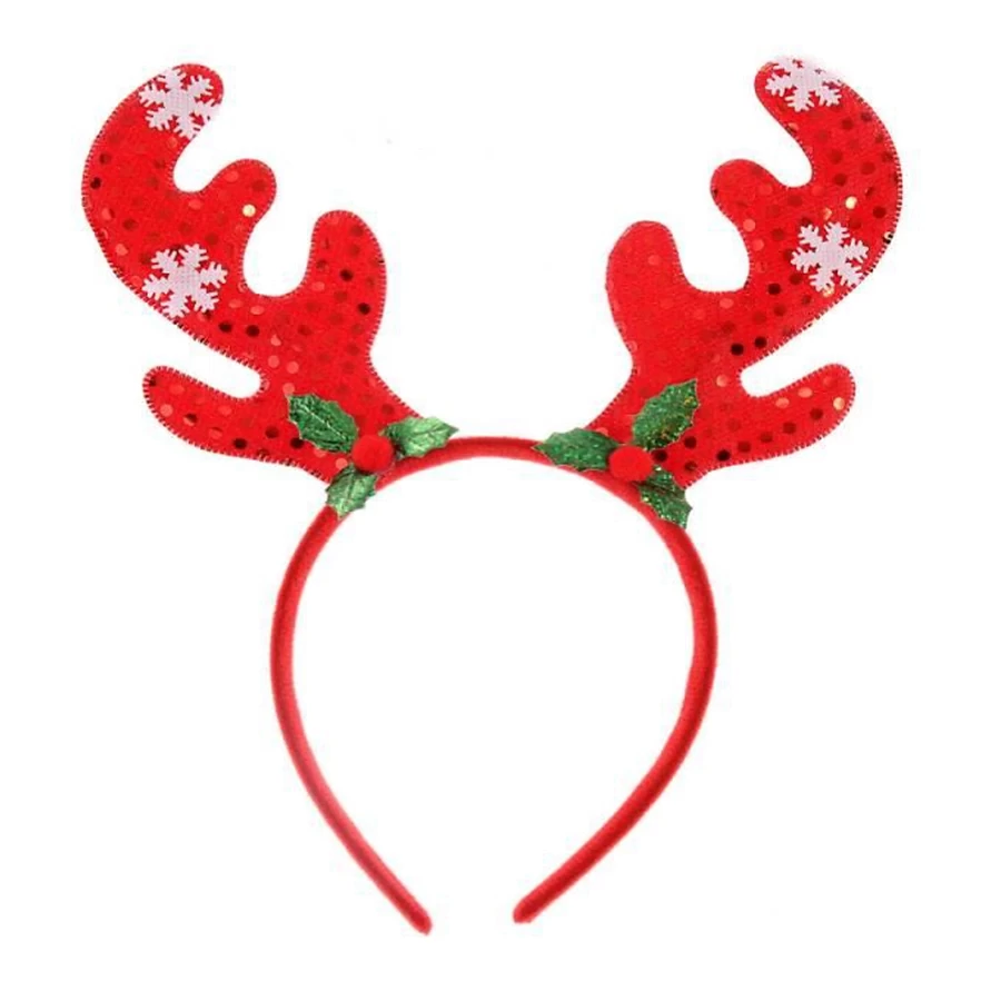 Christmas Glitter Reindeer Antlers Headband Deer Horn Hairband