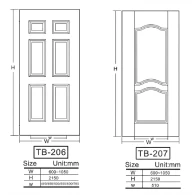 White Primer Door Skin – Woodgrain Texture