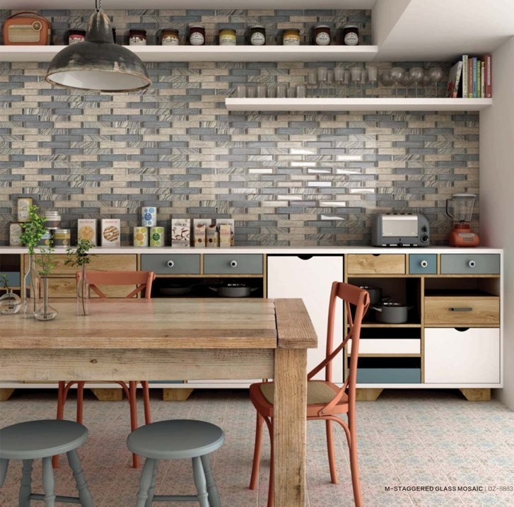 M-Staggered  Glass Mosaic DZ-6863