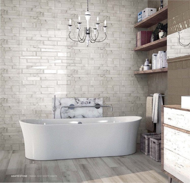 Marble Design & 3D Beveled SLIVE RY GREY Mirro Glass