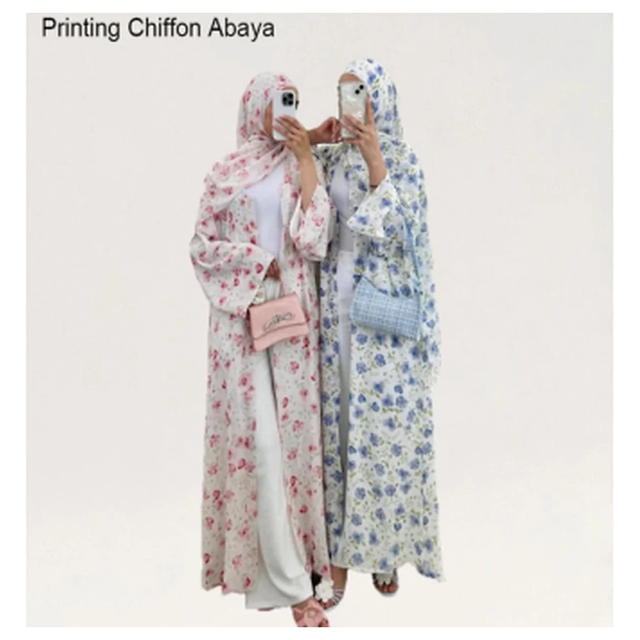 Premium Printed Chiffon Abaya #1067