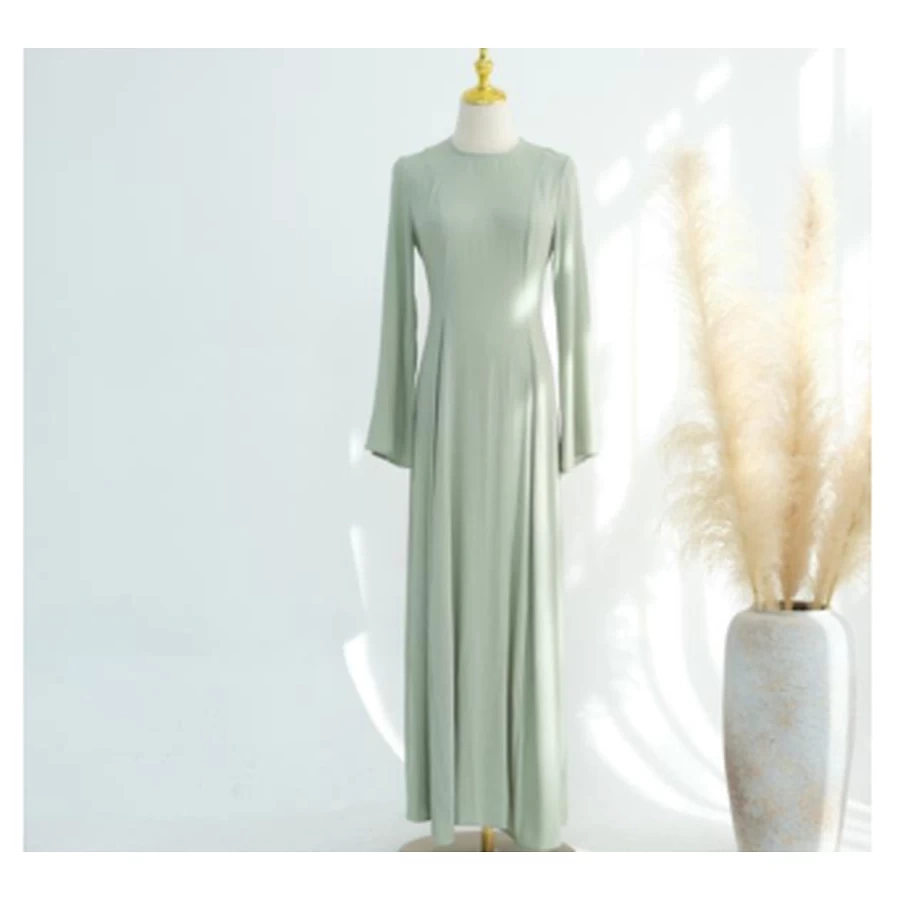 Elegant Linen Blend Full-Length Abaya #LR941