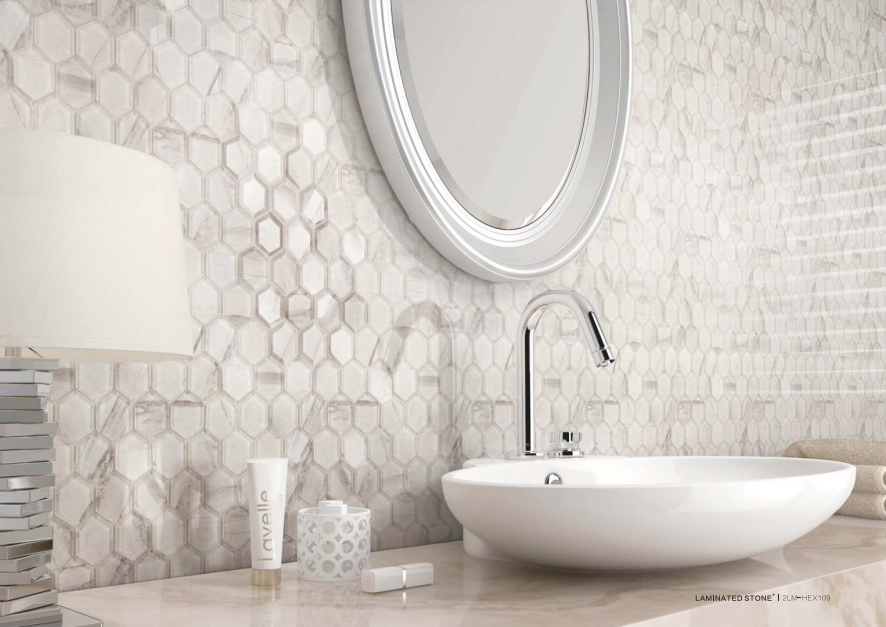 Marble Design & 3D Beveled Laminated Stone 2LM —HEX109