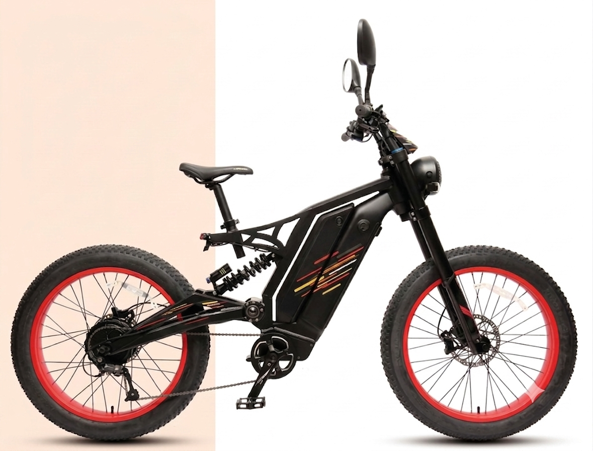 E Double Power Tech - Dirt Bike Style E Bike