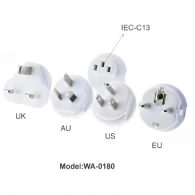 Different Pins to C14 Plug Adapter